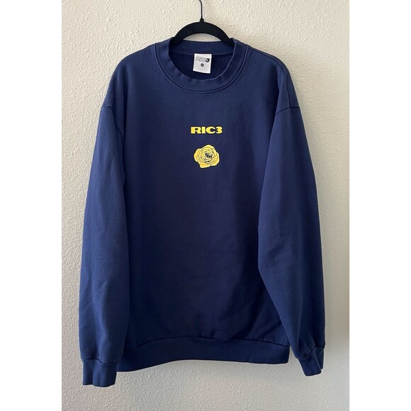 RIC3 Other - Daniel Ricciardo RIC3 Crewneck Sweatshirt Men's XL Navy Blue Yellow Rose Graphic